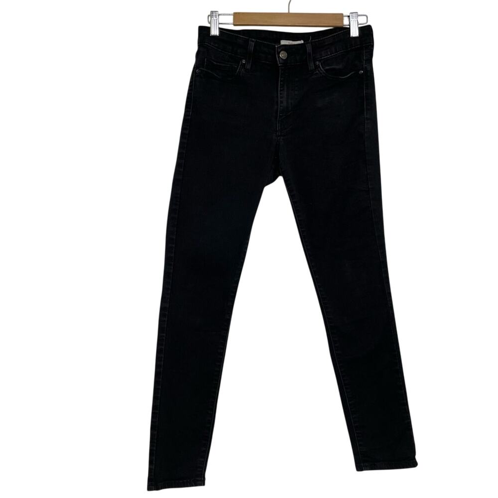 Levi’s Grey 711 Skinny High Rise Jeans Womens 29 Black Denim Zip Fly Casual
